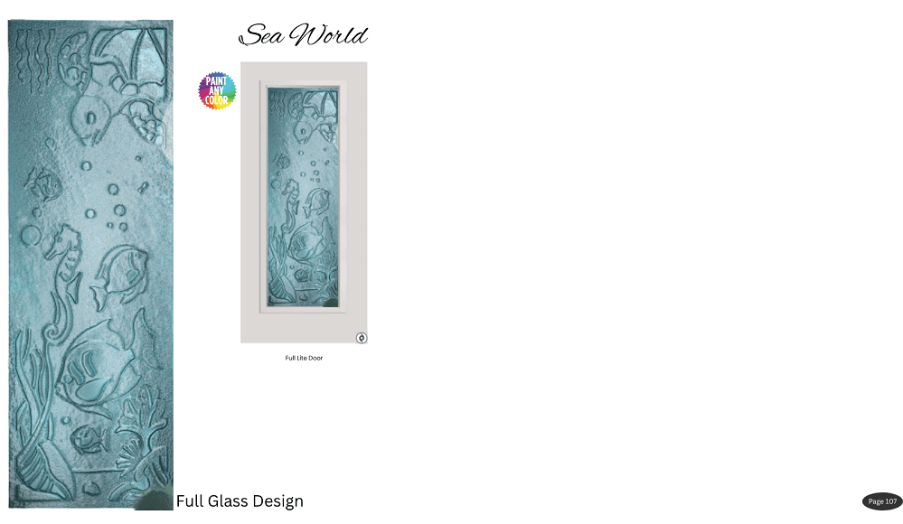 Sea World Door Glass Insert Glass Exterior Impact Entry Doors Options
